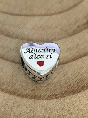 Pandora Abuelita dice si Grandmother Dangle Charm Pendant, S925 Silver Jewelry